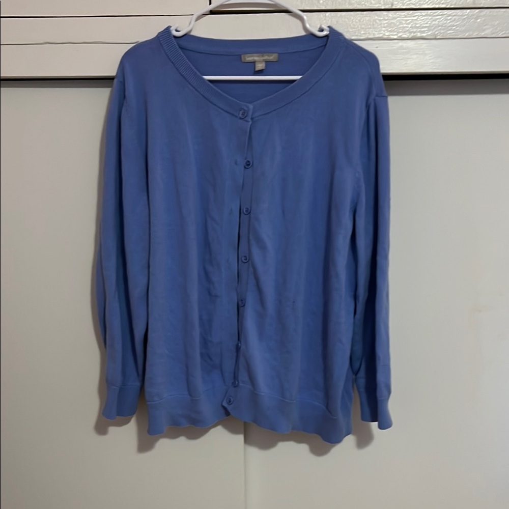 Blue Button-Up Cardigan